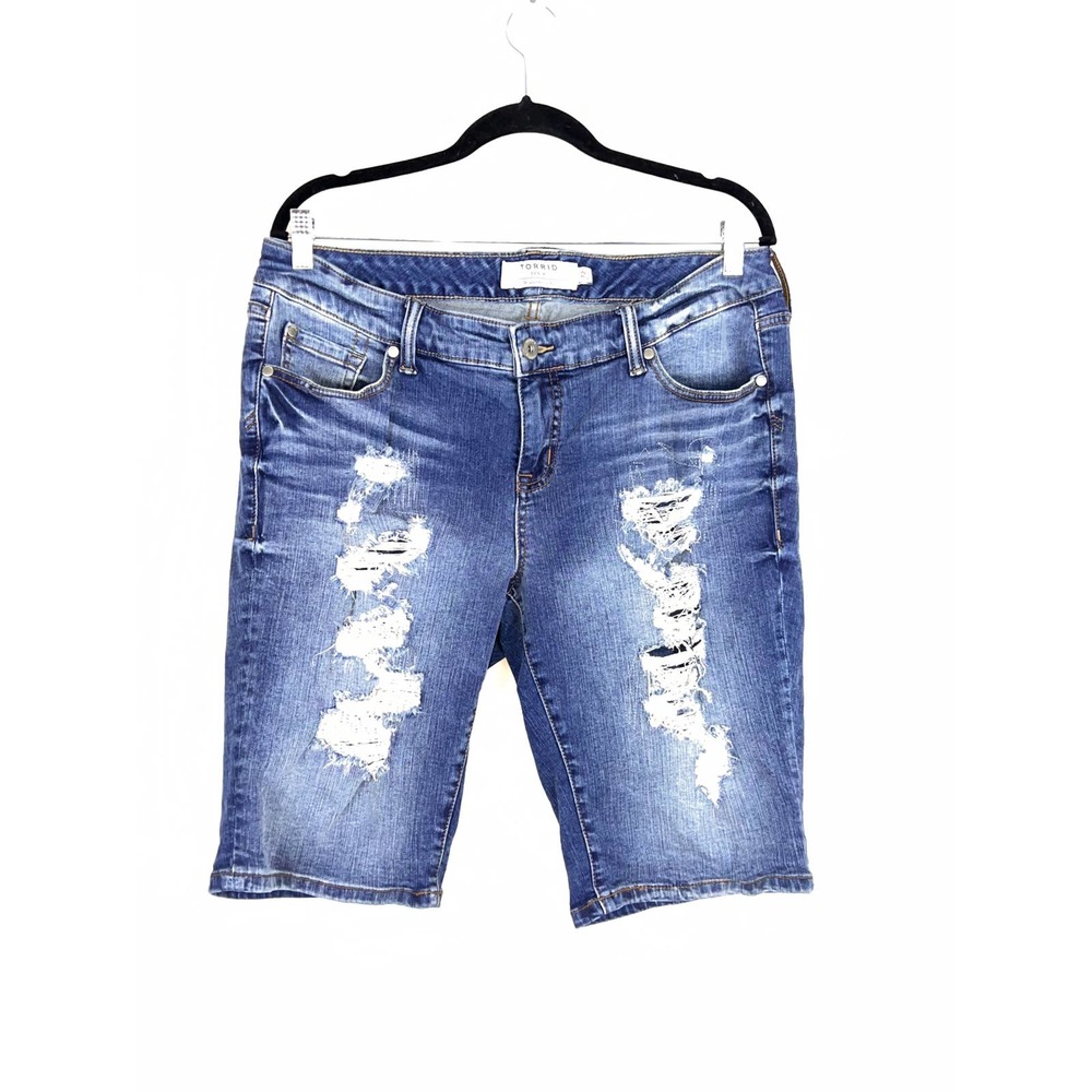 Distressed TORRID Women Jeans Short 12
